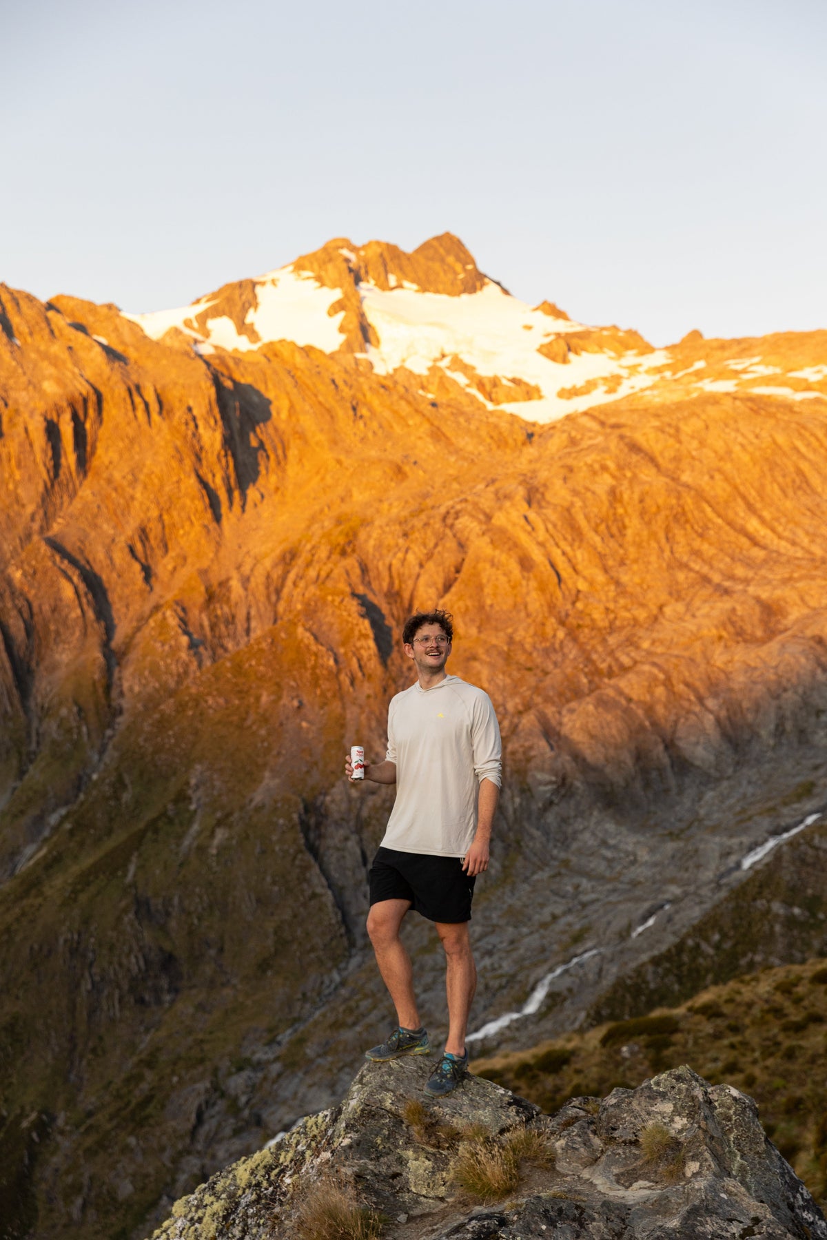 Sodakick on the Brewster Hut track, Southern Alps