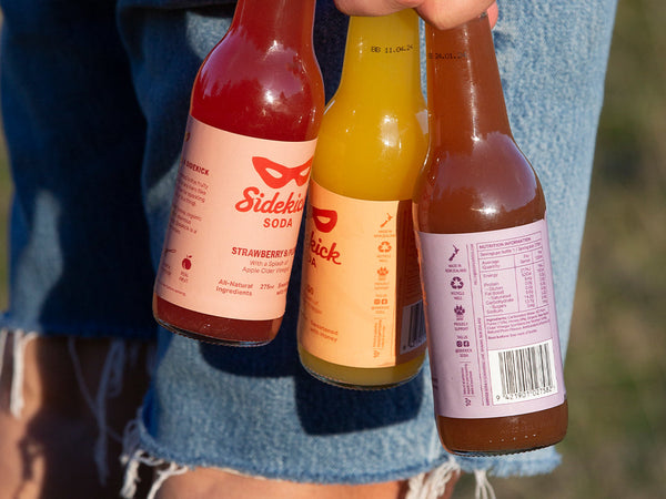 Sidekick soda bottles