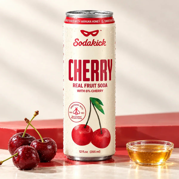 Sidekick Cherry honey soda can