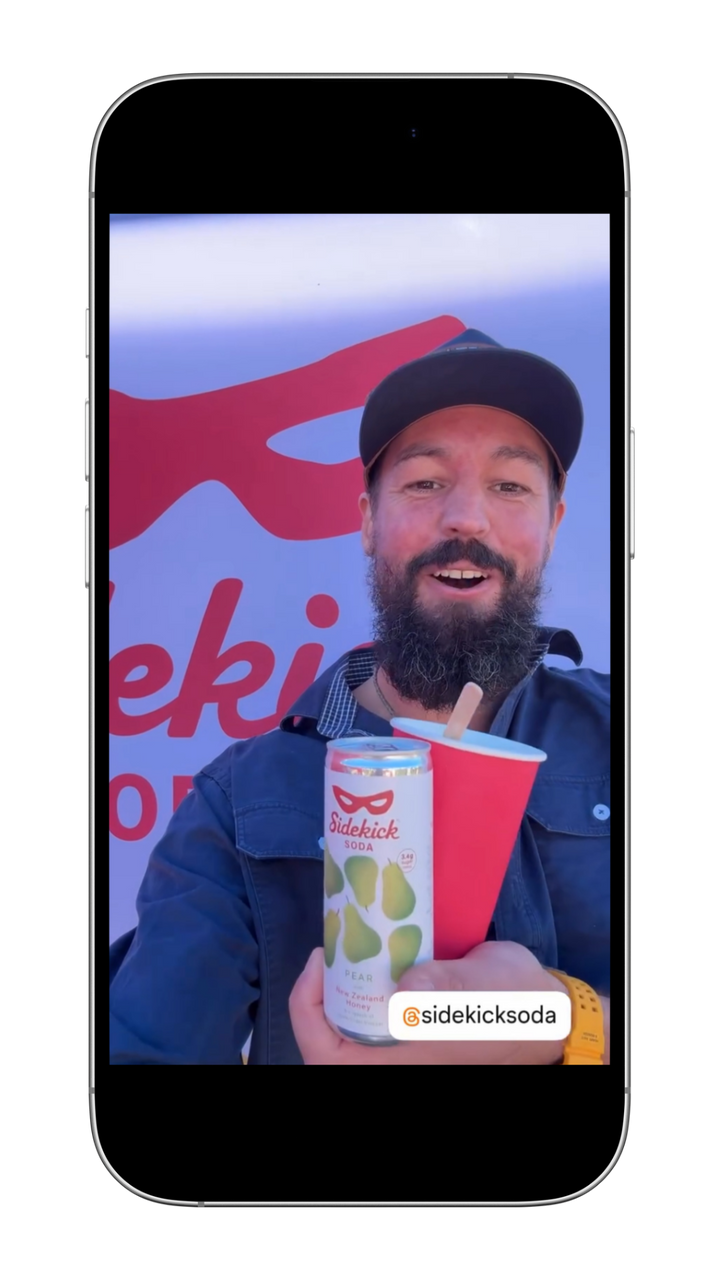 Sodakick influencer story