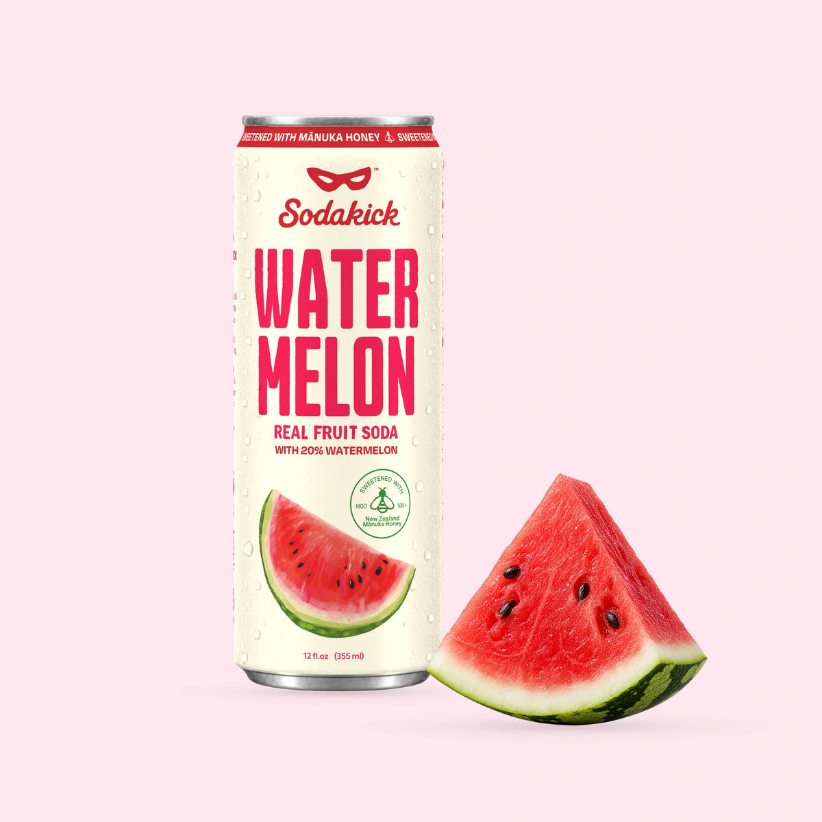 Sodakick Watermelon can with fresh watermelon
